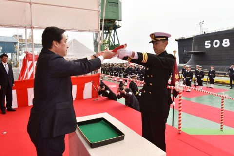 潜水艦せきりゅう（就役）引渡式・自衛艦旗授与式 海上自衛隊