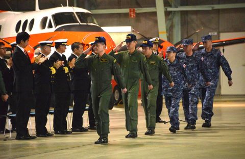ＴＣ-９０型練習機 フィリピンへ出国行事　徳島航空基地 固定翼機