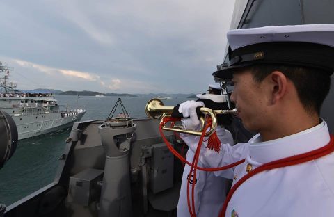護衛艦てるづき マレーシア海軍主催国際観艦式・多国間海上演習に参加