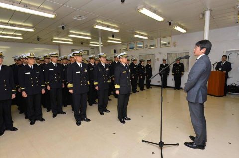 近海練習航海（練習艦隊）小樽寄港時の様子 ２０１７年・幹部候補生